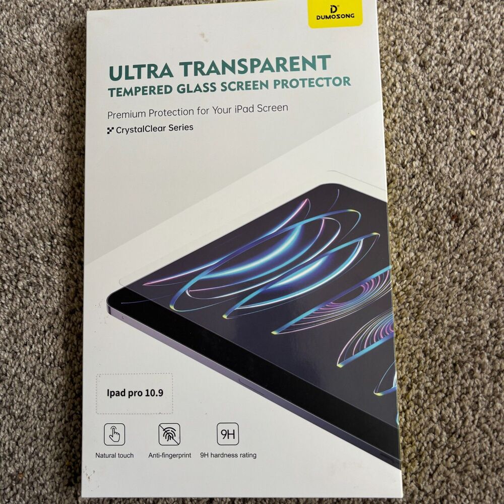 Crystal Clear Ultra Transparent Tempered Glass Screen Protector iPad Pro 10.9"